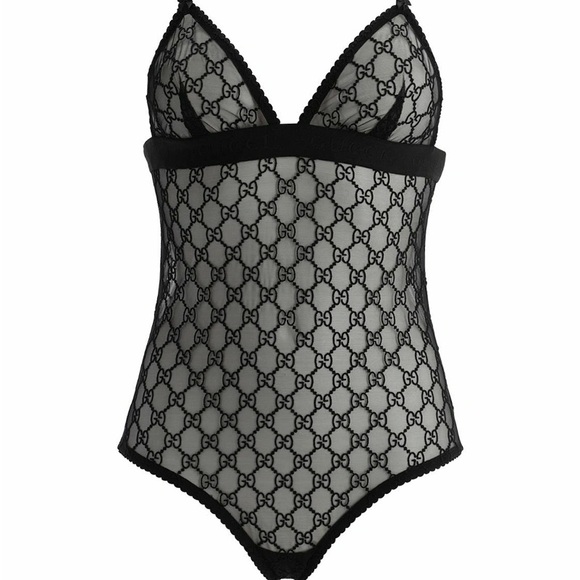 GG EMBROIDERED BODYSUIT - Picture 1 of 5